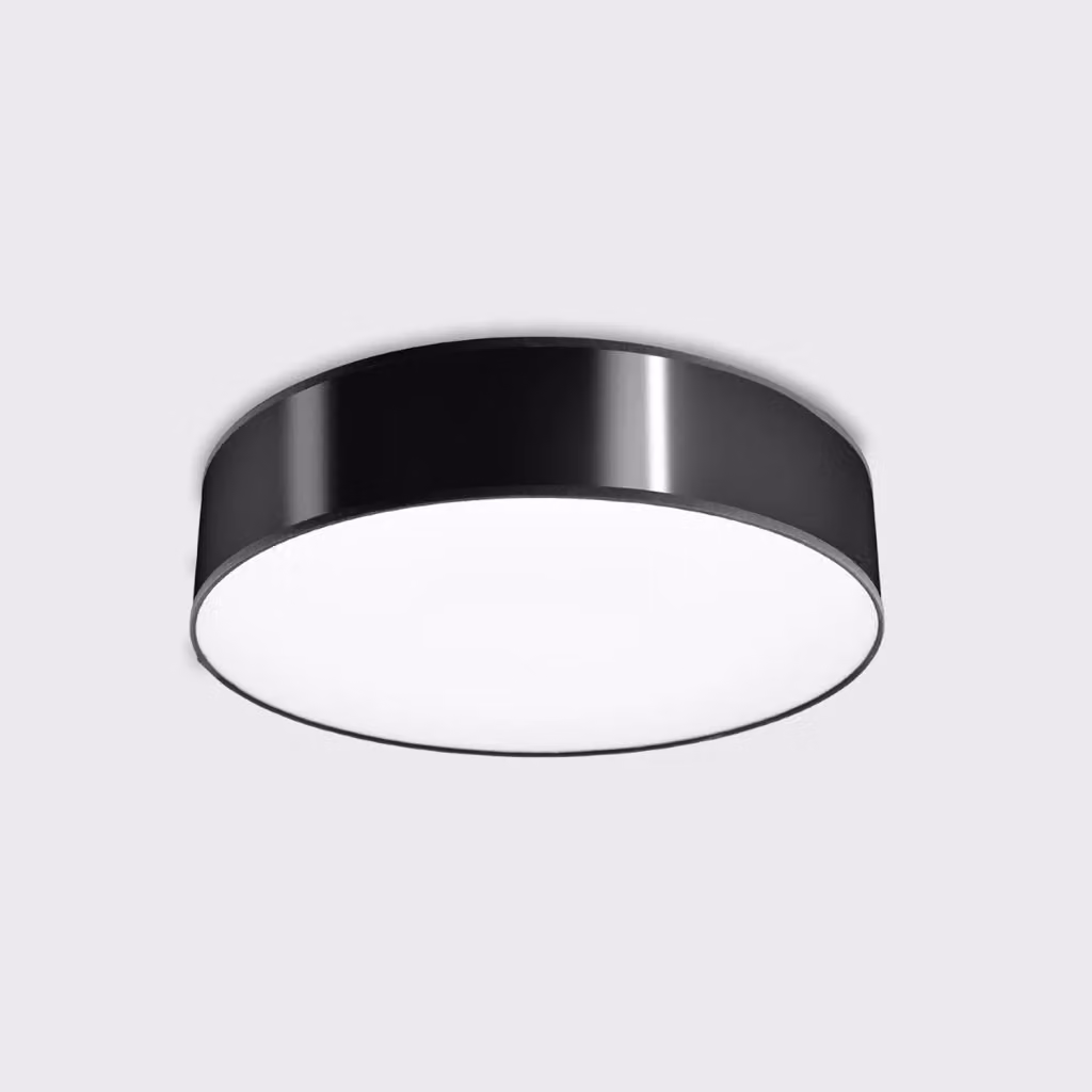 Lampada da soffitto rotonda Arena di Sollux Lighting, colore nero, L/P/H: 55 x 55 x 11 cm – 2