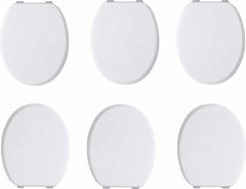 Offerta 6 sedili wc universali in mdf bianco