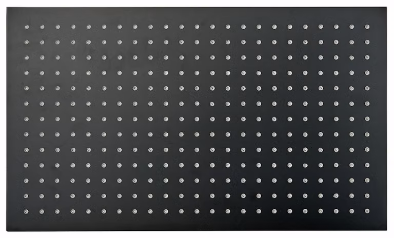 Soffione doccia XXL in acciaio inox DPG2051 super piatto in nero - 50 x 30 cm