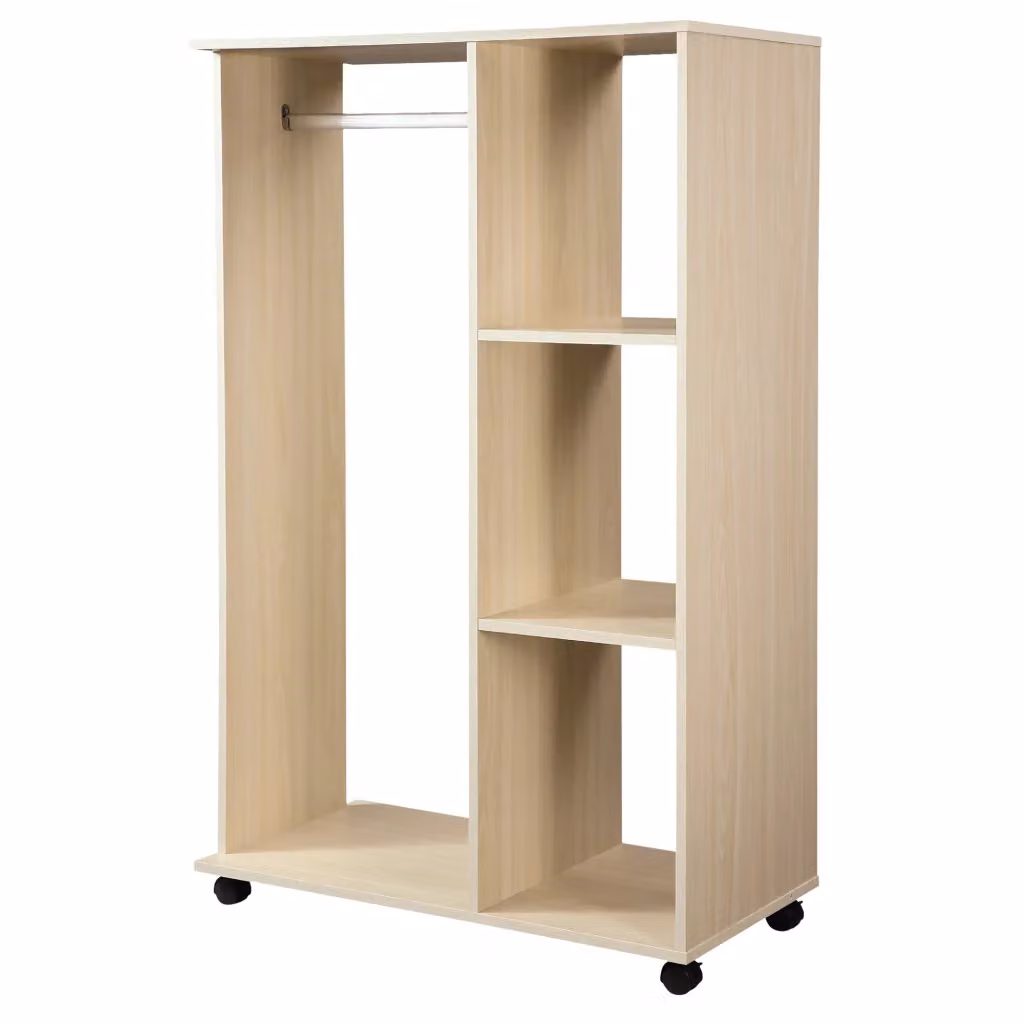 Armadio guardaroba moderno XYLO colore rovere chiaro con ante, ripiani e appendiabiti – 2
