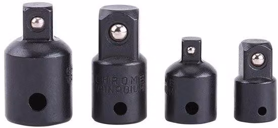 Set di 4 adattatori per prese, convertitori per chiavi a bussola da 1/2", 3/8" e 1/4"