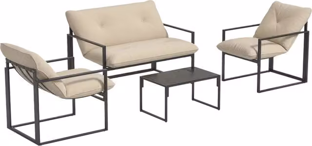 Set divano da giardino 4 posti ¨C Minimal ¨C grigio, polyrattan