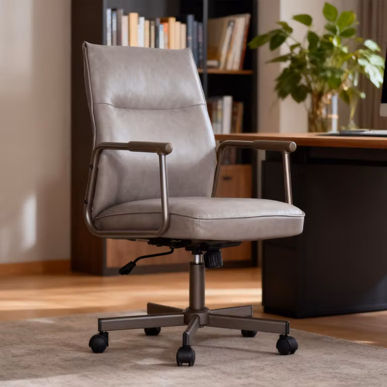 Duhome Sedia da ufficio Sedia da ufficio ergonomica girevole regolabile in altezza con braccioli Sedia girevole con ruote per ufficio Sala da lavoro Ufficio,