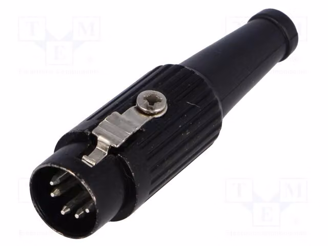 1 connettore DIN maschio, sistema: 180°, numero di pin: 5, configurazione: dritti, per cavi 591-0500, connettore DIN
