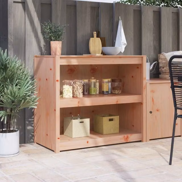 Base cucina moderna vidaXL in legno color marrone con ante a battente e ripiani interni L/P/H: 106 x 55 x 92 cm