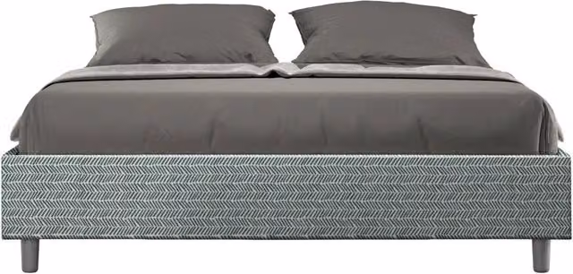 Letto Matrimoniale Sommier Aragona 7 Azzurro con Rete Azelia di GIORDANOSHOP L: 160 cm, P: 210 cm, H: 39 cm – 1