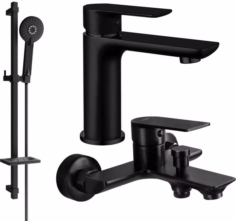 Mexen Alfa DQ40 set da bagno, nero - 745703DQ40-70