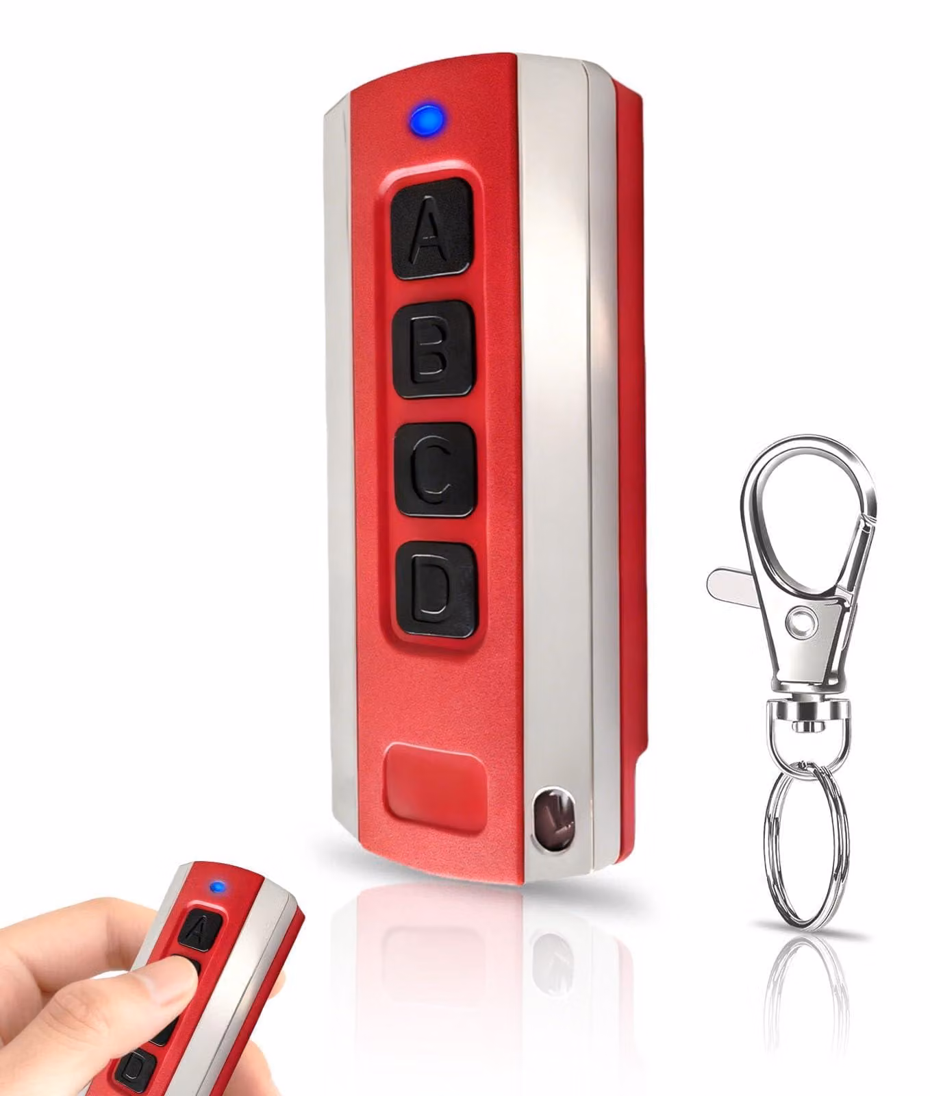 Telecomando a 4 canali per l'apertura di porte da garage, frequenza 868 MHz