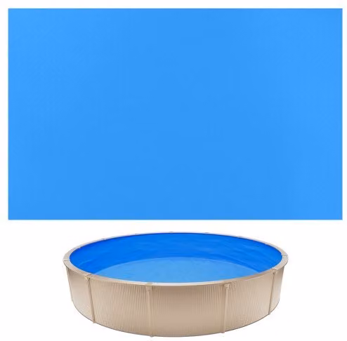 Liner per piscina rotonda VEVOR in vinile blu con bordo a incastro, Diametro: 350,5 cm, Altezza: 120 cm