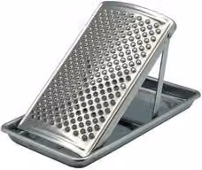 Grattugia con contenitore in acciaio inox Gnali, colore argento, L: 21 cm, P: 11 cm