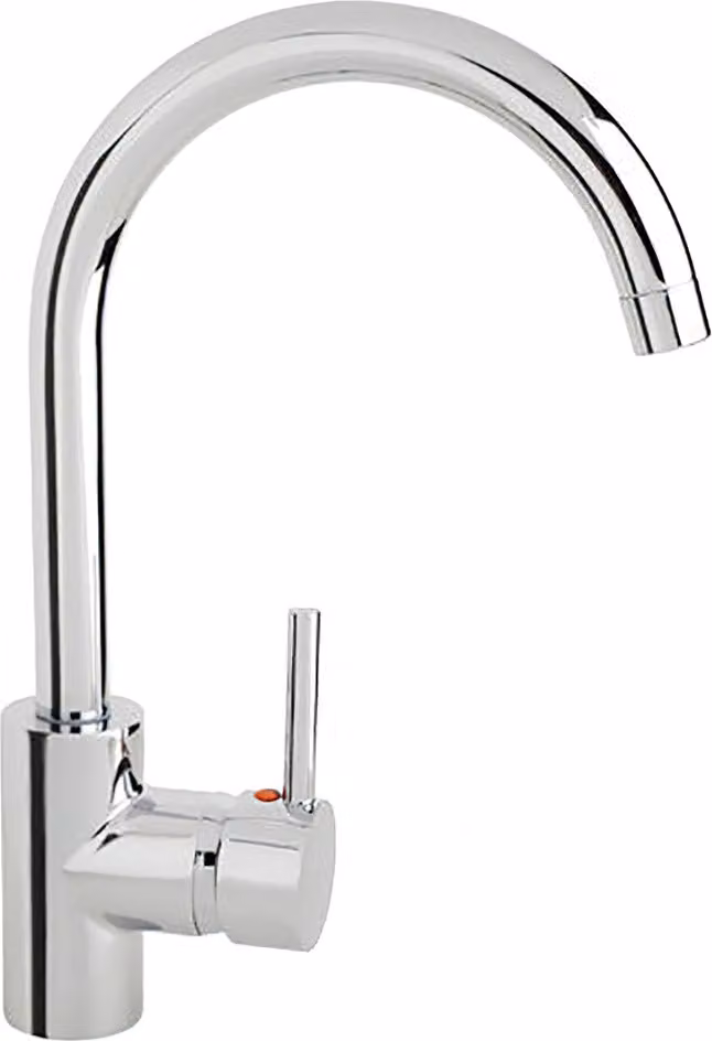 Miscelatore monocomando Wolfpack "Series Flow" con bocca alta.