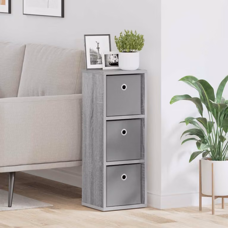 vidaXL Credenza con cassetto Grigio Sonoma L/P/H: 25,5 x 22 x 69,5 cm