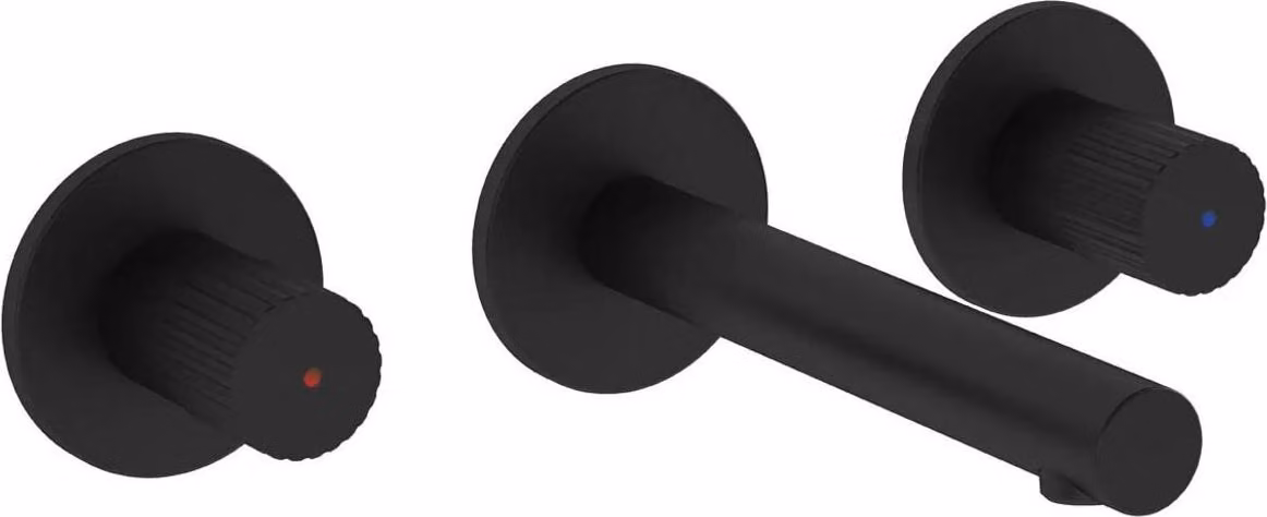 Miscelatore da incasso per lavabo con 3 rosette, nero opaco | A4258236WTC