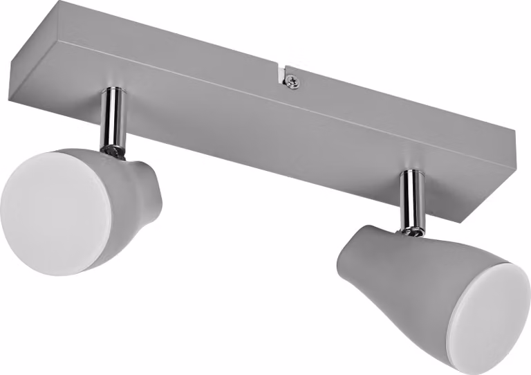 OSRAM LED SPOT PEAR Faretto GU10, grigio, 2X4,3W, 700lm, 274mm, colore della luce bianco caldo, testa della lampada regolabile, facile installazione, possibilità di combinazione con lampade GU10 intelligenti, IP 20, 2700K