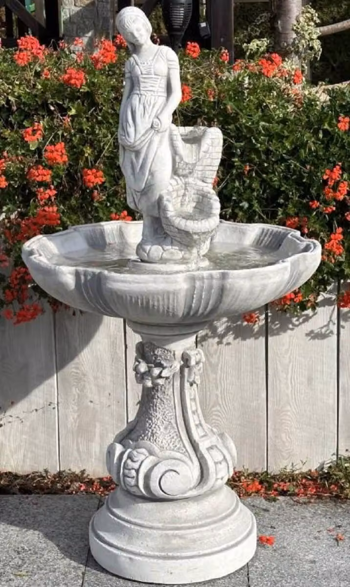 Casa Padrino fontana barocca grigia Ø 73 x H. 137 cm