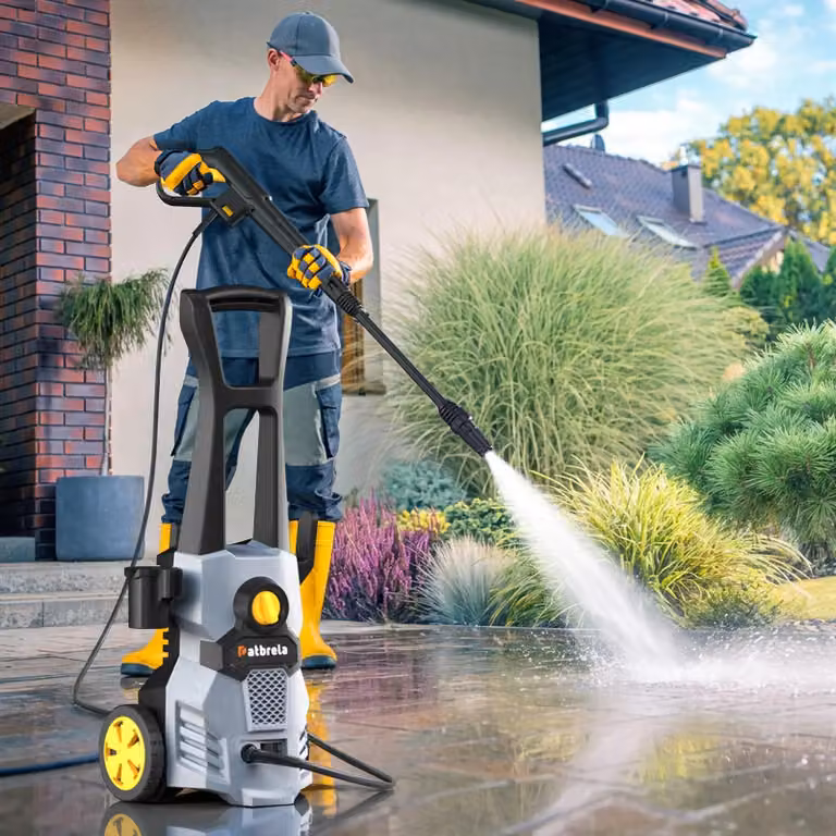 Idropulitrice elettrica ad alta pressione - Modello PW60 - Potenza: 1500–1999 W - Pressione: 4200 PSI - Angolo del getto regolabile - Portatile - Adatta per auto e aree esterne
