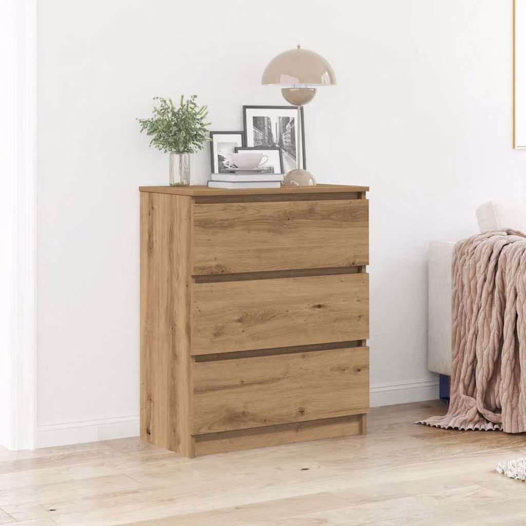 Credenza moderna vidaXL in legno color marrone per sala da pranzo, L: 60 cm, P: 35 cm, H: 76 cm