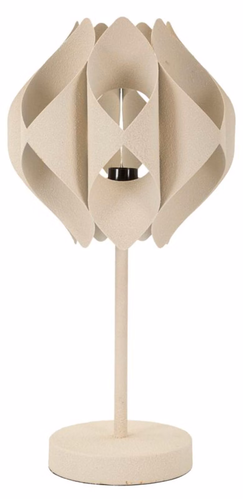 Lampada da tavolo a tema spaziale, in ferro, 28x57 cm, color crema, design di Mauro Ferretti