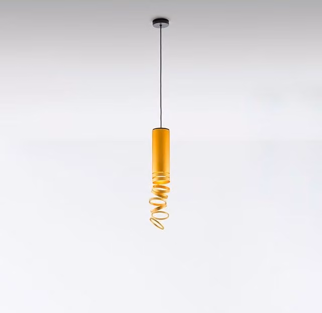 Artemide Decomposé Lampada a Sospensione in Metallo Oro e Nero con Altezza Regolabile