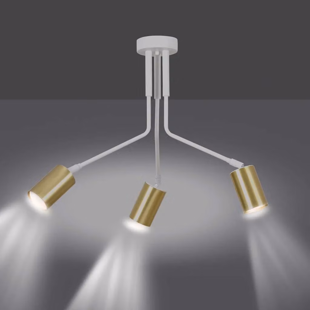 Plafoniera Minimal Morigena Luceart-Classic in Acciaio Bianco con 3 Luci GU10 – 2