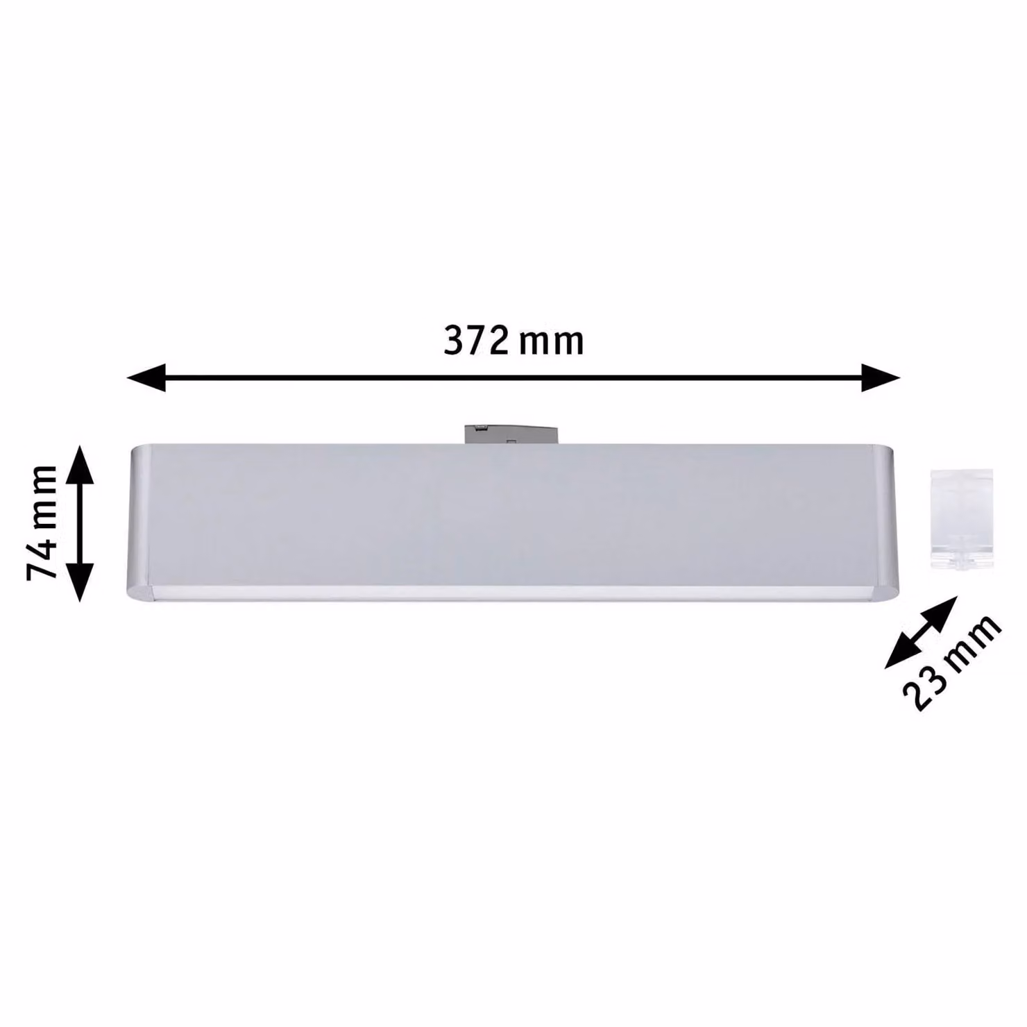 Paulmann Lampada da binario a LED URail Ceris, cromata, 4.000 K, 37 cm dimmerabile, Alluminio / Grigio / Zincato, Soggiorno / Sala da pranzo, Alluminio, Moderno
