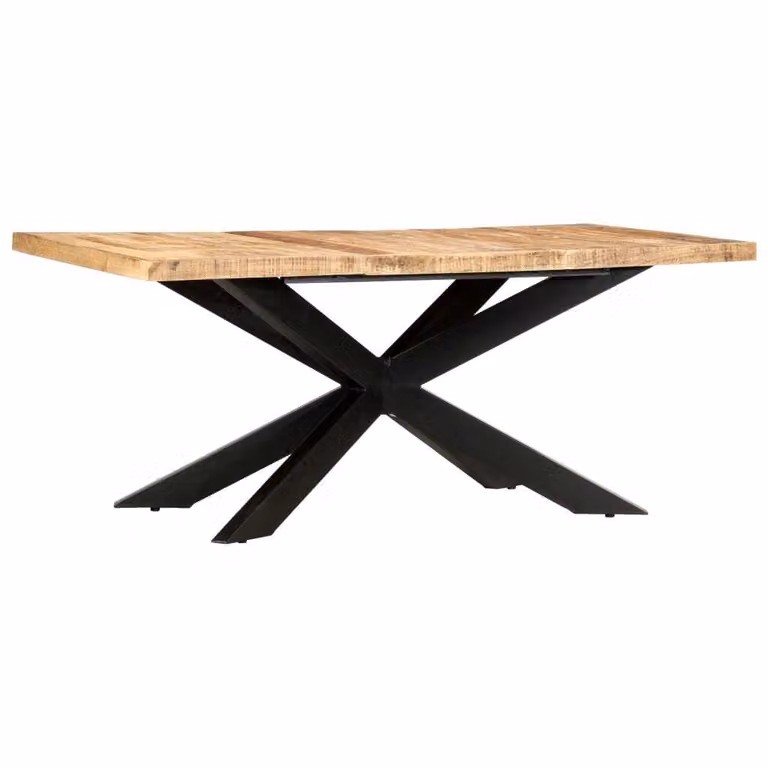 Tavolo da pranzo The Living Store 180 x 90 x 76 cm Legno massiccio di mango grezzo