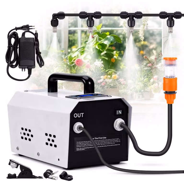 Sistema di raffreddamento a bassa pressione - 24 V - Lunghezza 20 metri - Adatto per giardino e terrazza