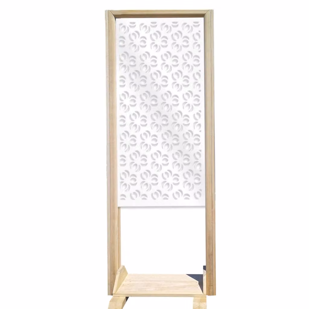 Signorbit ELLISSE Paravento modulare in legno e PVC bianco L 70 cm x H 190 cm – 2