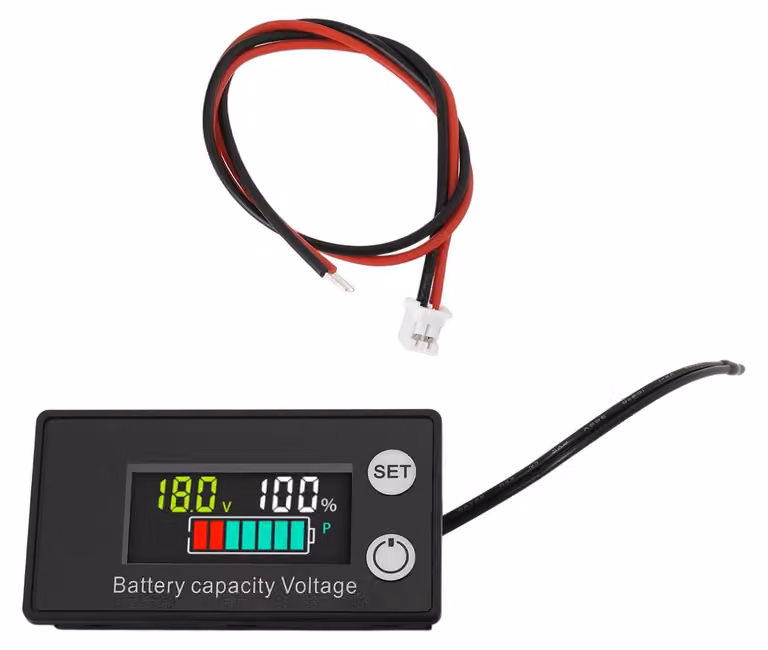 Monitor per batterie da 12-72V, con display a colori, dimensioni 61,3x33,3x13,5 mm
