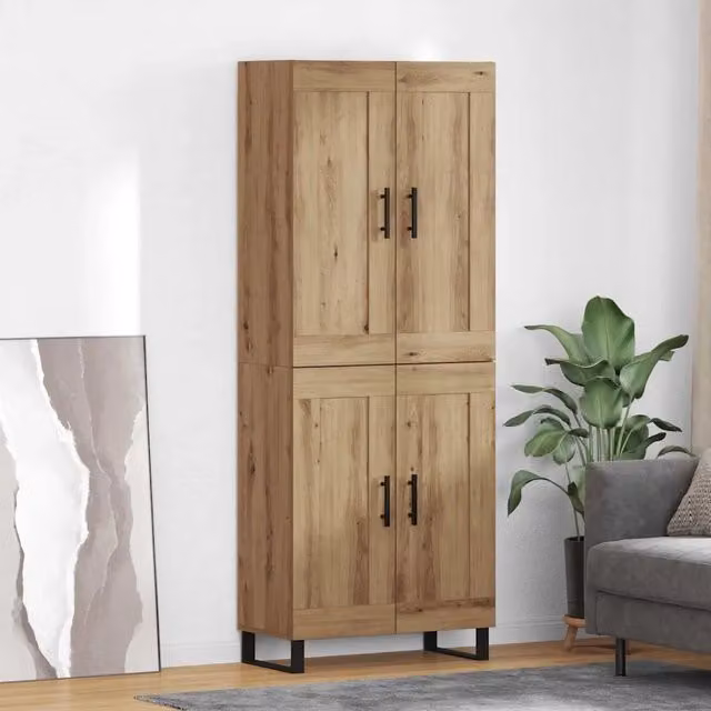 Credenza-Buffet-Armadio da cucina Rovere artigianale 69,5 x 34 x 180 cm 313308