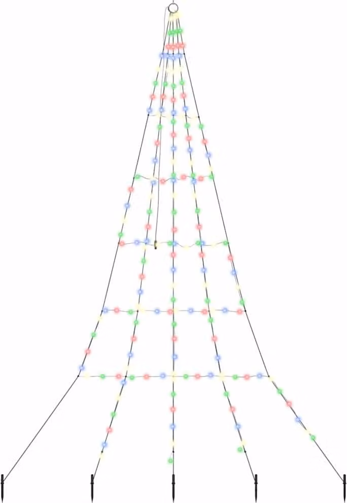 Albero di Natale LED con picchetti per il terreno 306 cm