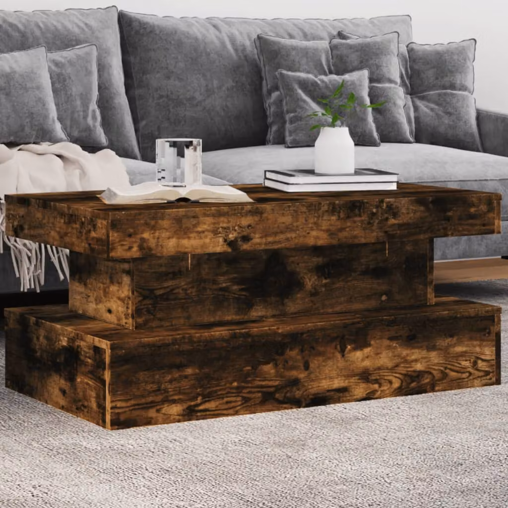 vidaXL Tavolino da Soggiorno Moderno in Rovere Marrone L: 90 cm, P: 50 cm, H: 40 cm