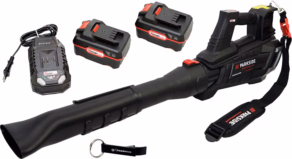 PARKSIDE PERFORMANCE® Soffiatore per foglie a batteria da 40 V con turbina / PPTLBA 40 / incl. 2 batterie (4 Ah) e caricabatterie (4,5 A)