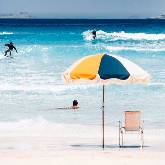Ombrellone portatile inclinabile, resistente al vento, protezione UV50, per spiaggia e giardino