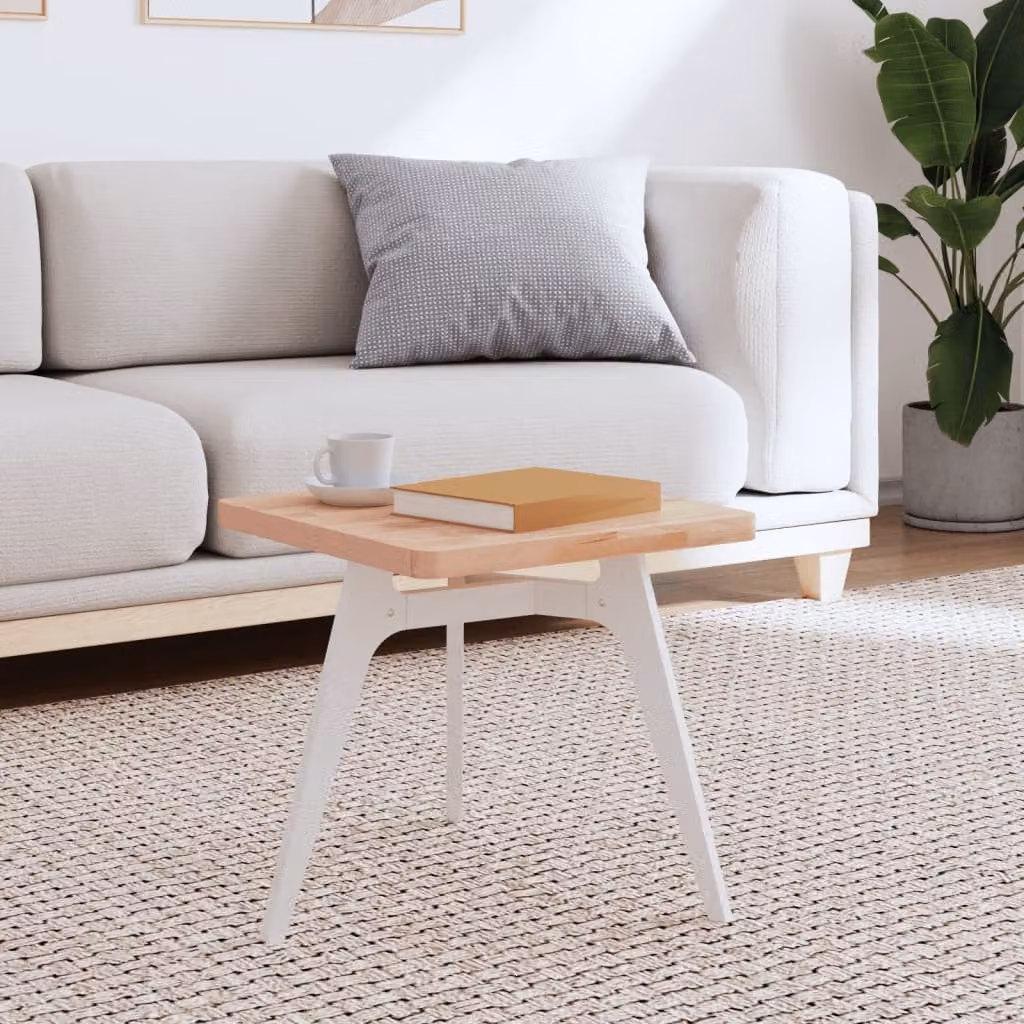 vidaXL Piano per Tavolo Quadrato in Legno di Faggio Marrone L: 40 cm, P: 40 cm, H: 2,5 cm