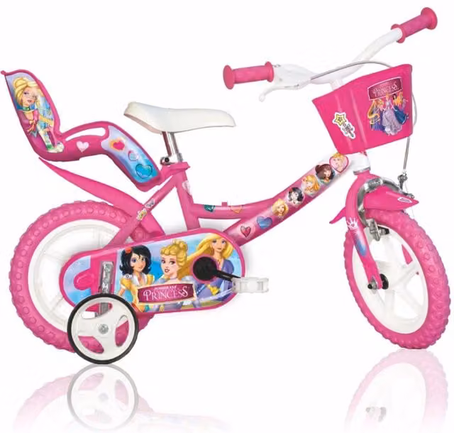 Bicicletta Disney Princess SCH per bambini da 12 pollici, colore rosa