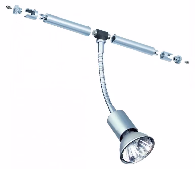 Paulmann Sistema a cavo e binario CombiEasy Spot Basil, 1 lampada da 20W, attacco GU5,3, cromo opaco, 12V, metallo