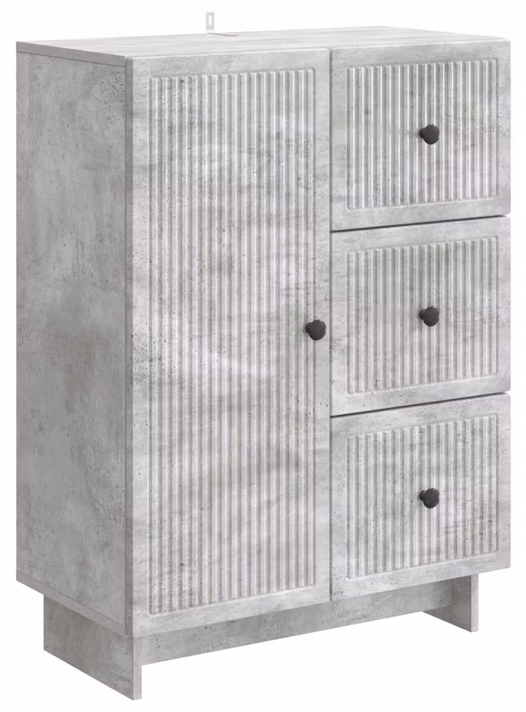 Credenza Grigio Cemento 66 x 34,5 x 90 cm Legno ingegnerizzato