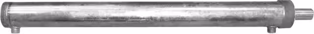 Cilindro idraulico argento con filettatura M20 e raccordo idraulico Ø20, lunghezza 1000 mm – 1