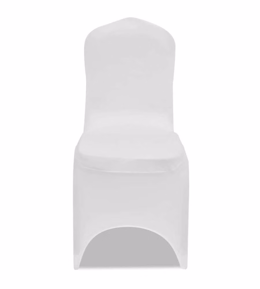 Coprisedie in Tessuto Elasticizzato Bianco 24 pz