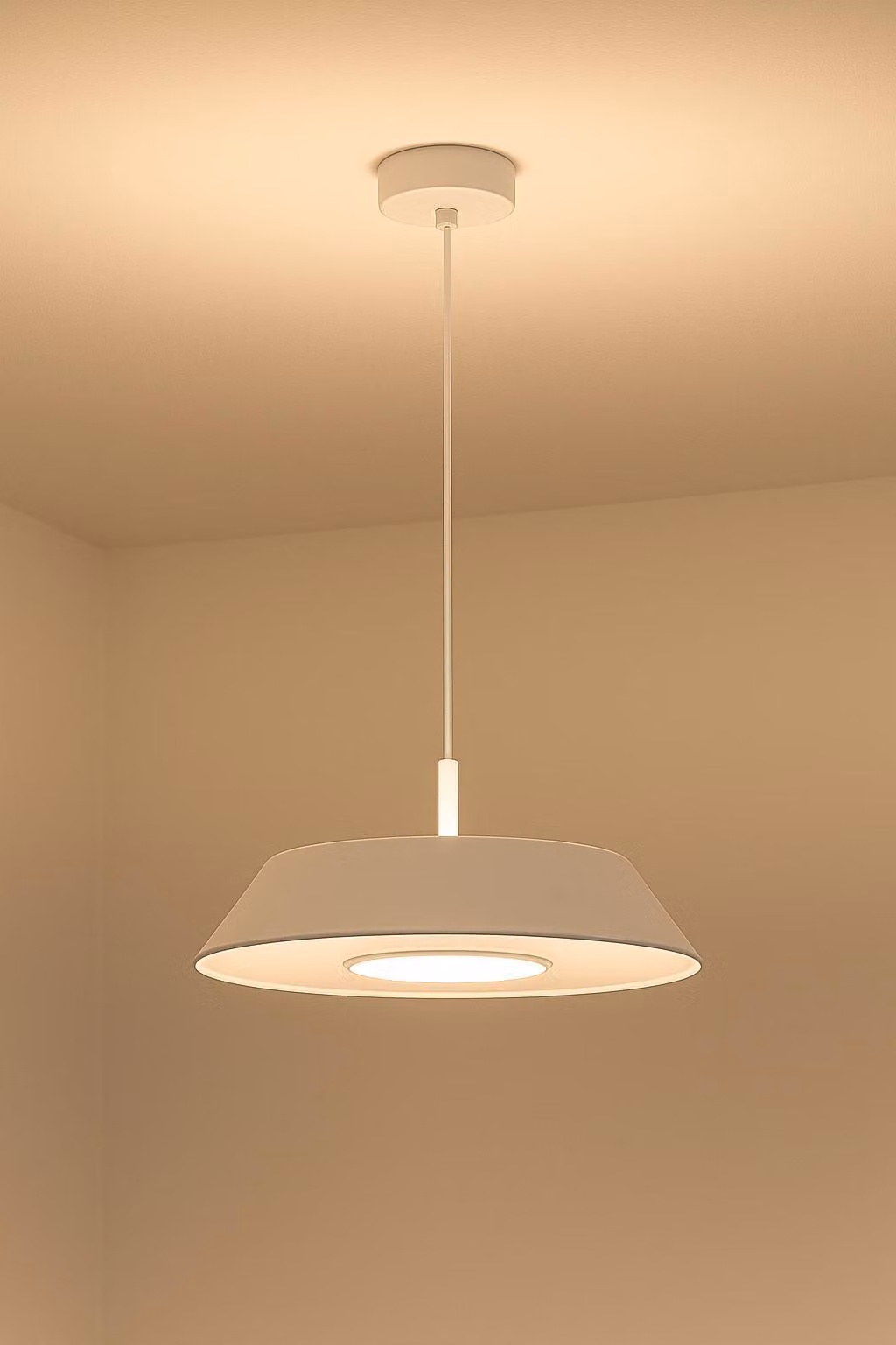 Lampada a sospensione LED bianco satinato Carmazana