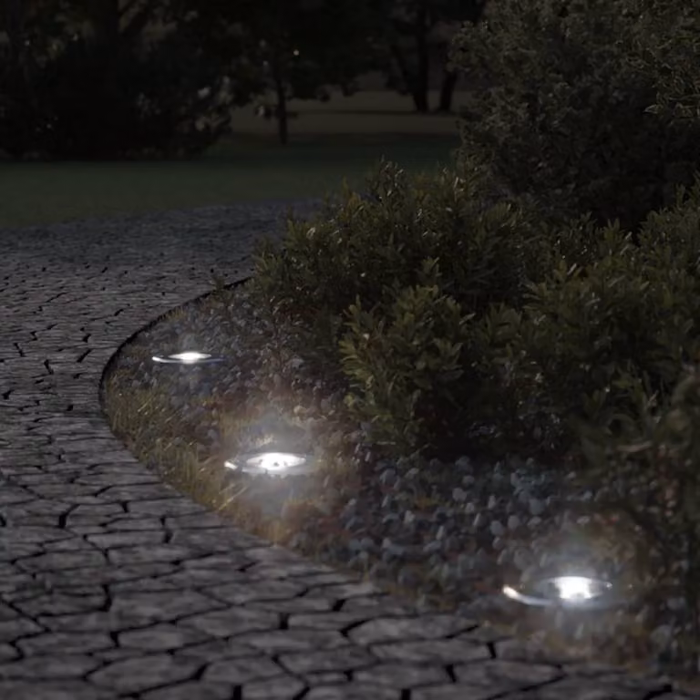 Luce per esterni rotonda vidaXL in alluminio e vetro nera per giardino e vialetti IP67