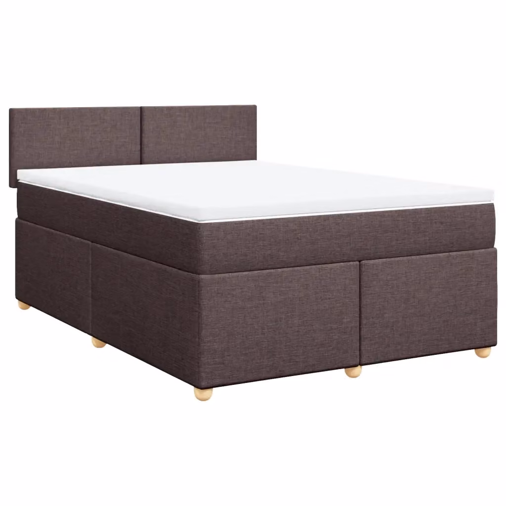 Letto Ibrido con Giroletto a Molle e Materasso vidaXL, Marrone Scuro e Bianco, L/P/H: 140 x 200 cm – 2