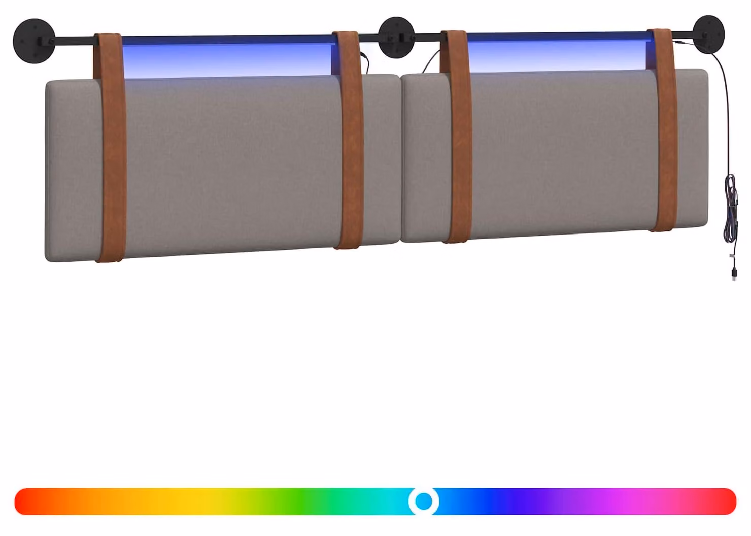 Testiera sospesa Con luce LED TortoraPoliuretanoAntico