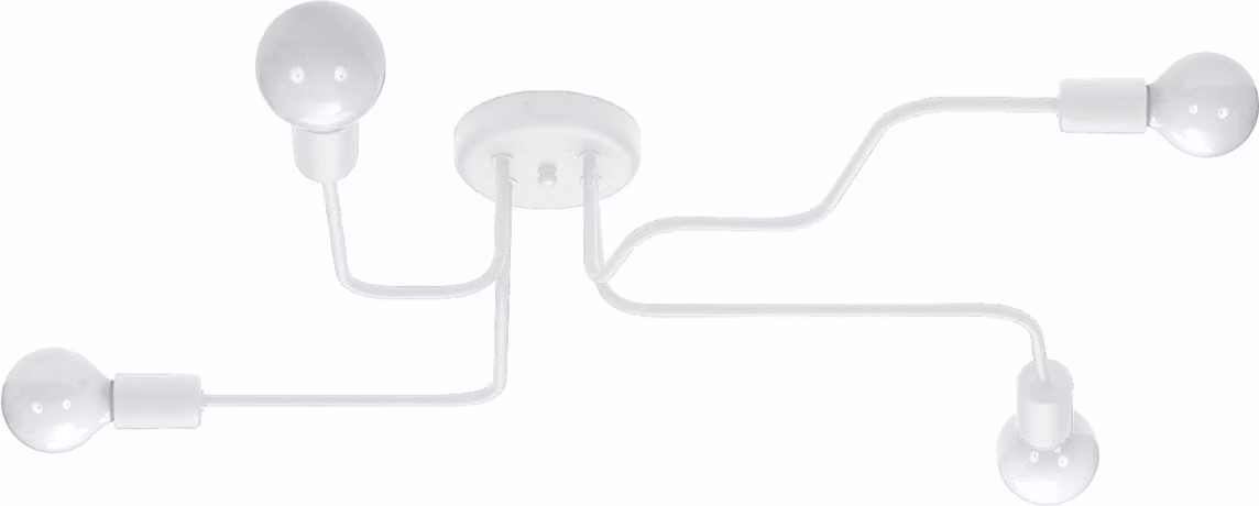 Lampada da soffitto PLANUM bianca 4xE27x15W in metallo, dimensioni: 15,5x78x58 cm, IP20, Pure Lume