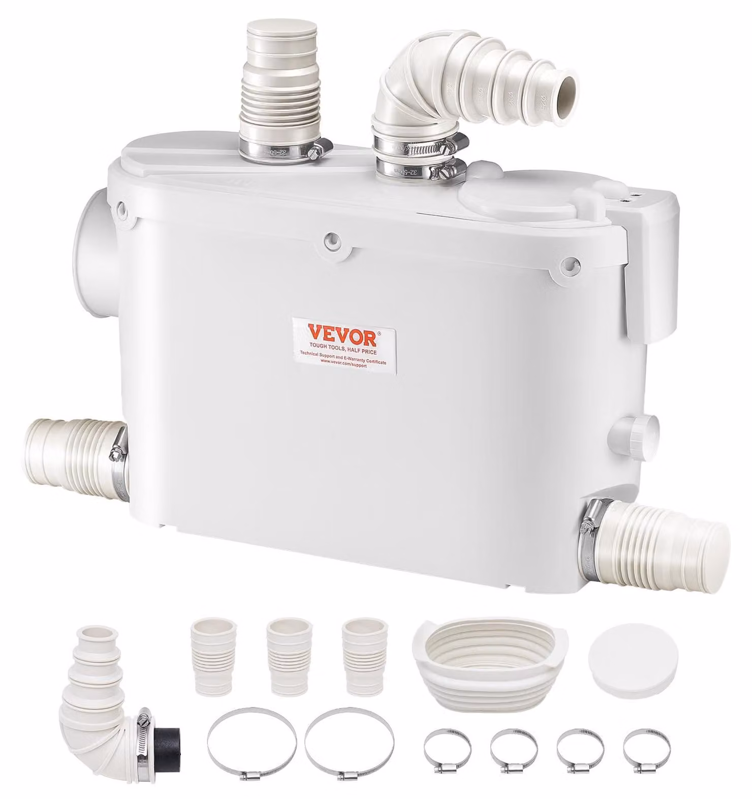 Pompa di sollevamento per acque reflue, 500 W, portata 8 metri, 6600 litri/ora, dotata di valvola di non ritorno