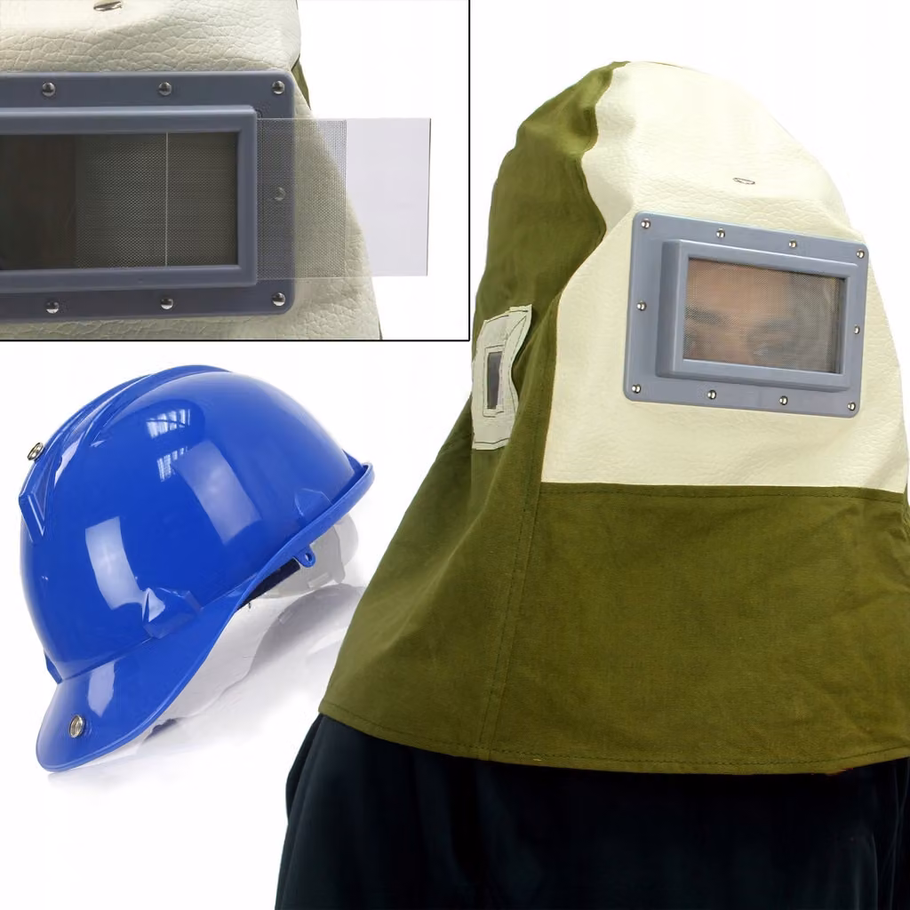 GEKO Maschera di protezione con casco per sabbiatura G02023