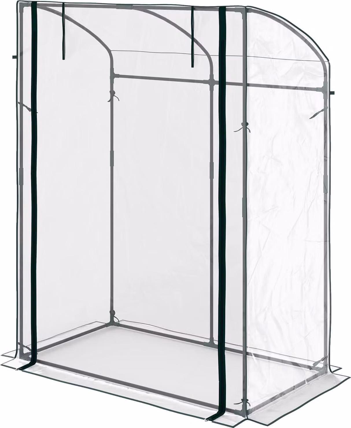 Serra con porta, tetto curvo, resistente all'inverno, serra in lamina di acciaio, serra per balcone, giardino, casa per pomodori 128 x 70 x 170 cm, serra per pomodori, fiori, trasparente