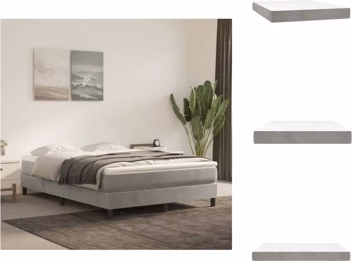 vidaXL Materasso a molle insacchettate grigio chiaro 140x200x20 cm in velluto - Materassi