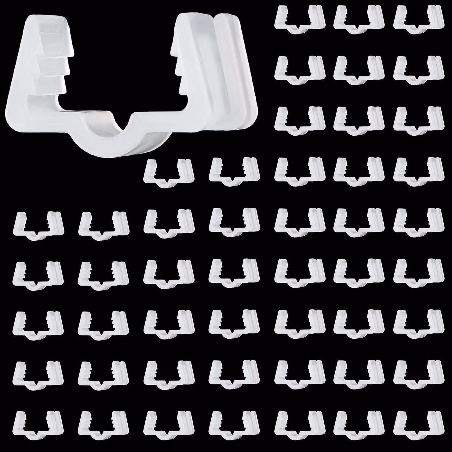50 ganci in plastica per decorazioni natalizie da utilizzare all'esterno